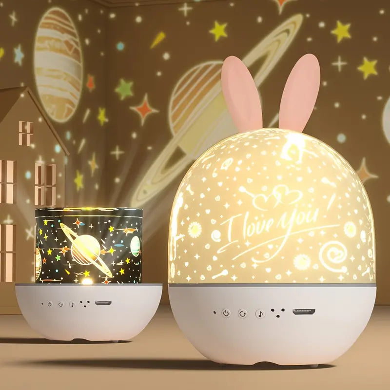 NestGlow - Rabbit Star Projector Baby Night Light