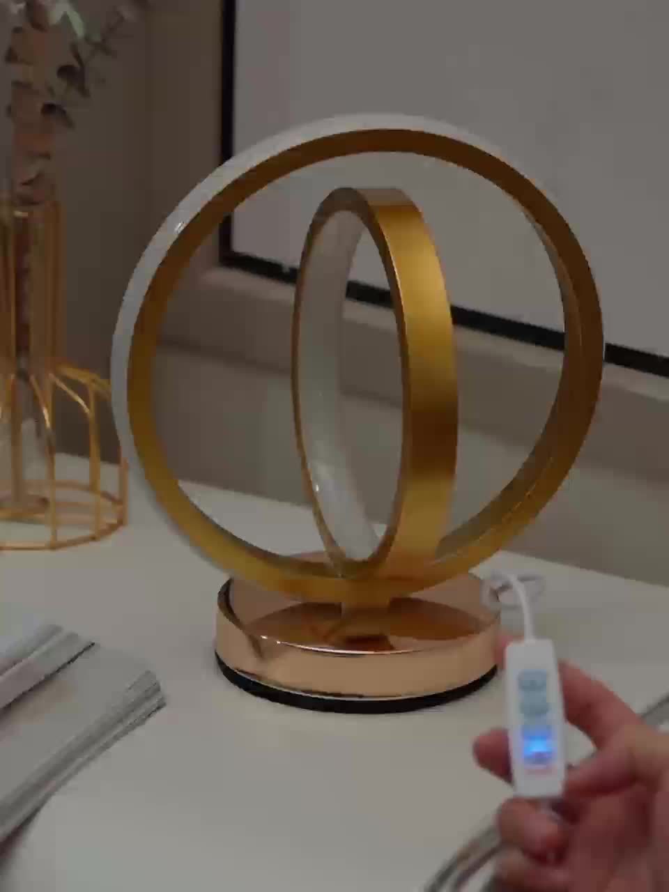 LumiSunset - Elegant Dimmable USB Table Lamp
