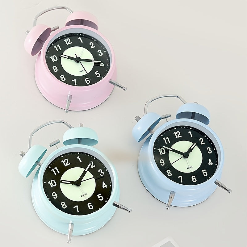 Nyctel - Silent Metal Alarm Clock with Luminous Hands
