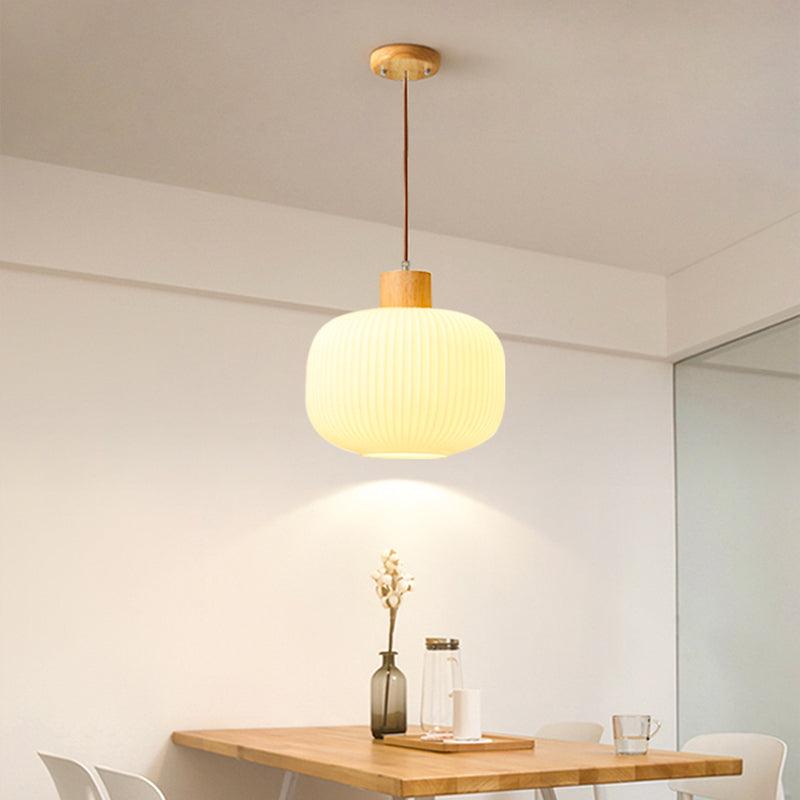 VintageLight - Wood and Glass Pendant with Vintage Charm