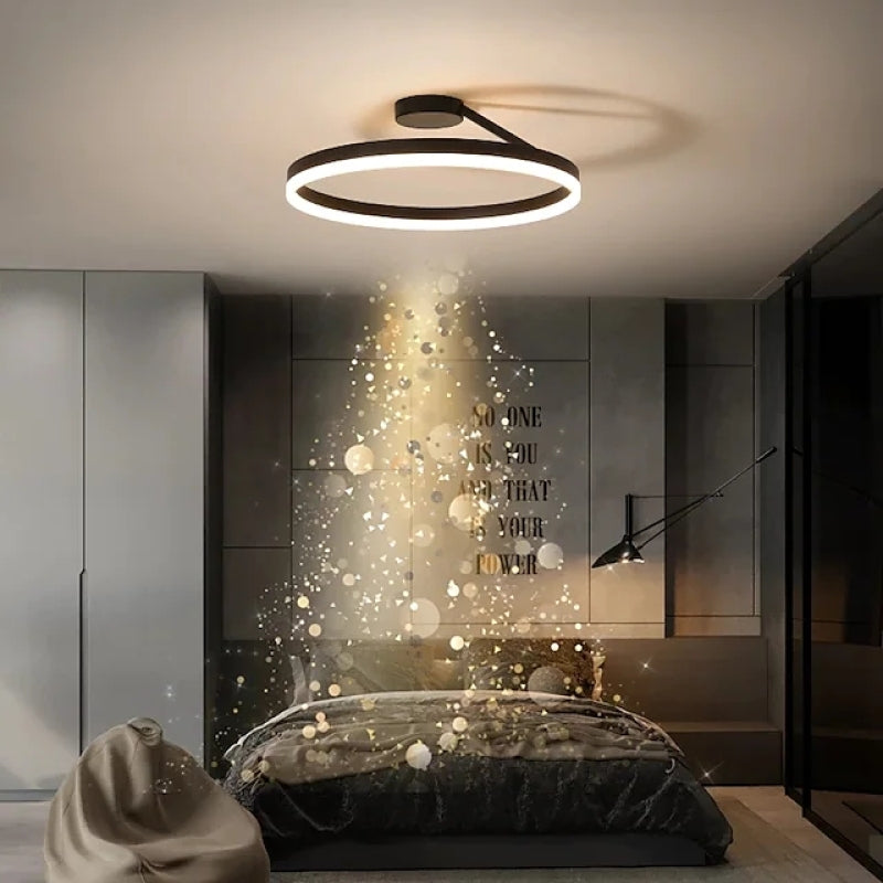 ArishaGlow - Luxury Gold LED Ceiling Light for Living Room and Bedroom