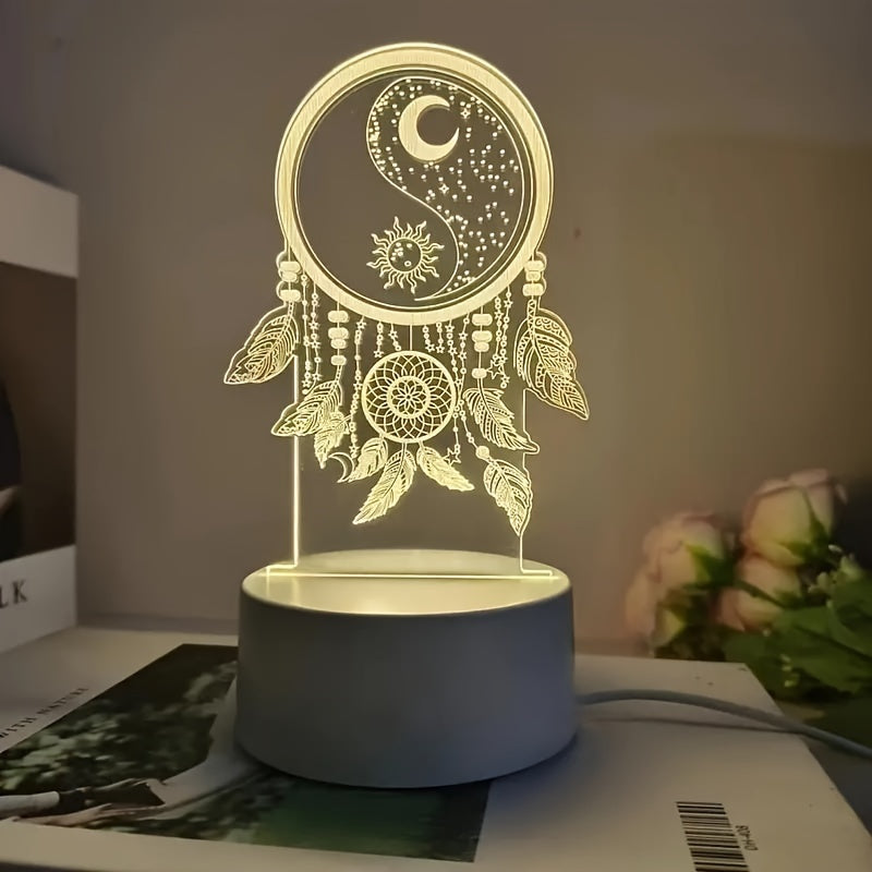 DreamCatcherGlow - 3D Dreamcatcher USB LED Night Light