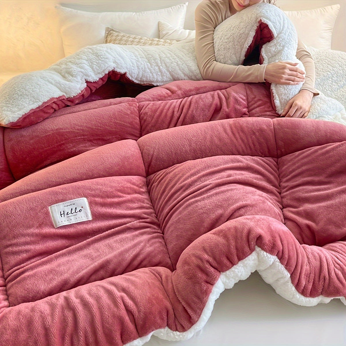 KozeLodge - Chalet Style Sherpa Fleece Duvet for Cozy Warmth