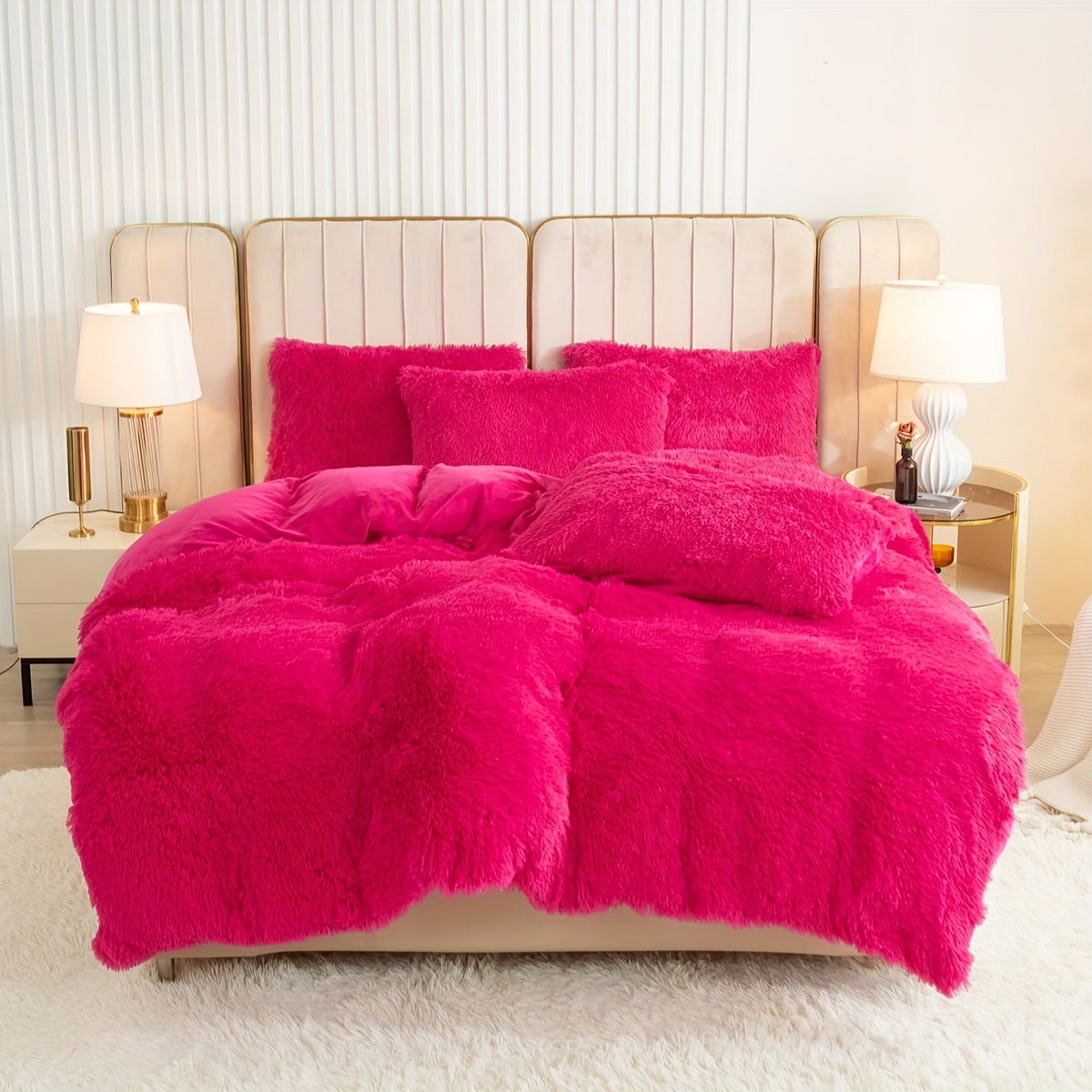 IndulgeNest - Ultra Soft Plush Duvet Cover Set with Zip Closure