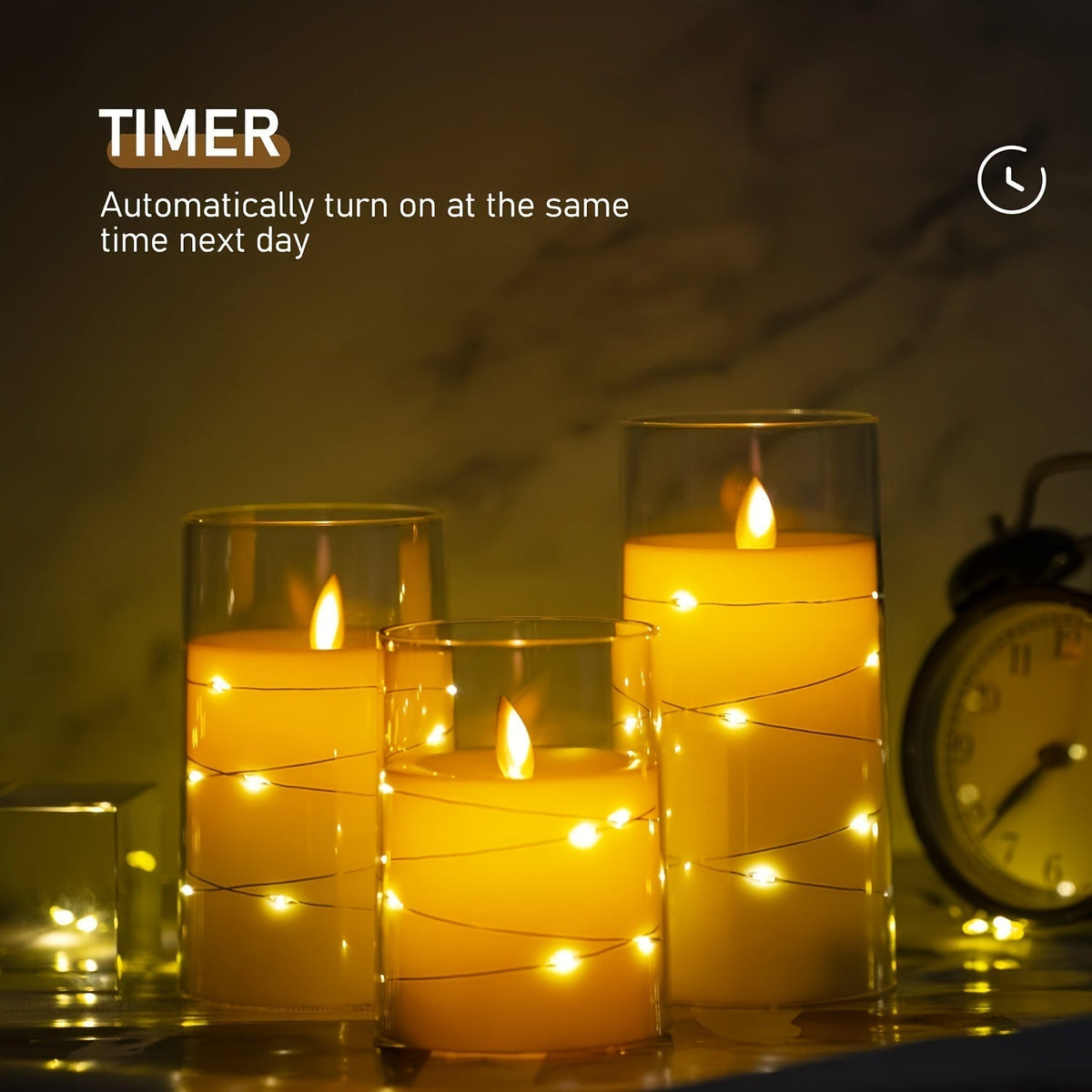 Iuflare - LED Candle Set with Remote Control and Timer