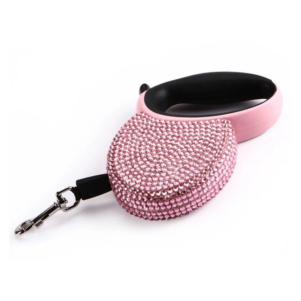 ChicCanin - Luxury Retractable Leash with Rhinestones