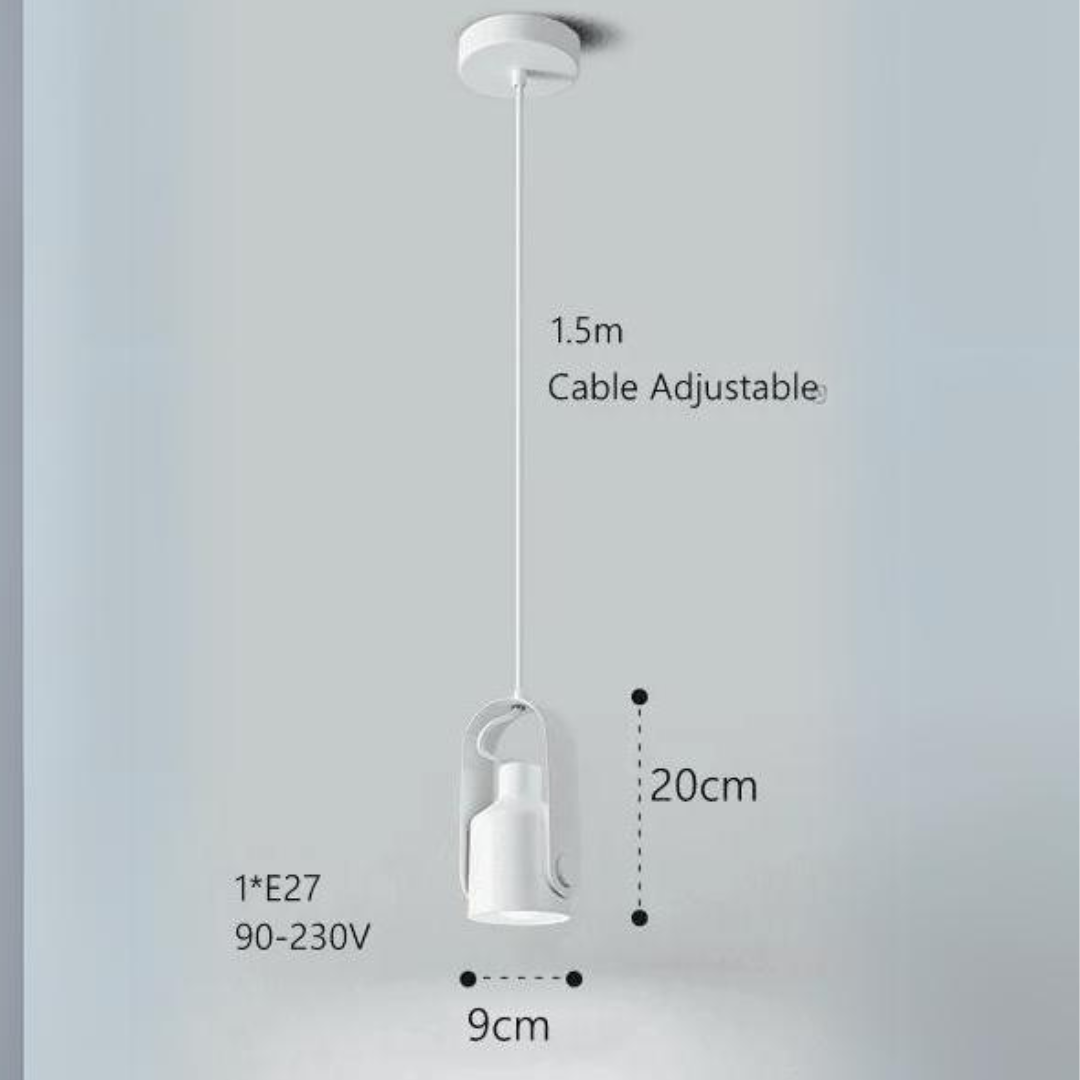 NimbusGlow - Modern Adjustable-Height Pendant Light with Minimalist Design
