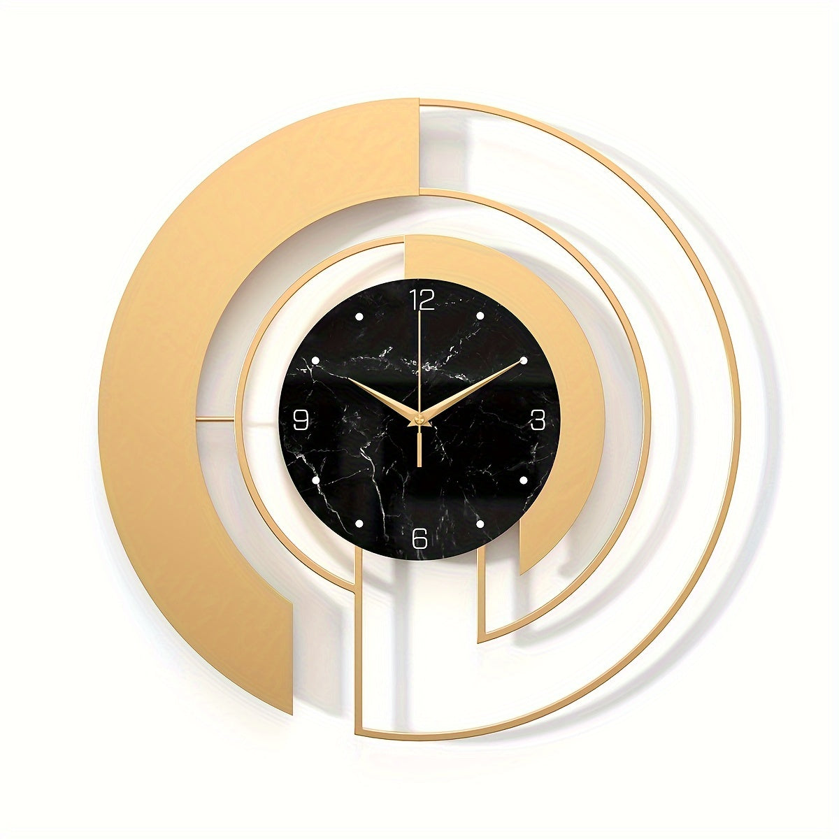 GeoGold Clock - Golden Geometric Wall Clock for Modern Interiors