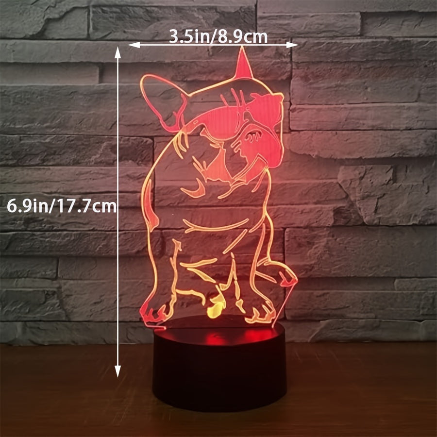 DecoBulldog - French Bulldog 3D Lamp with 16 Colors