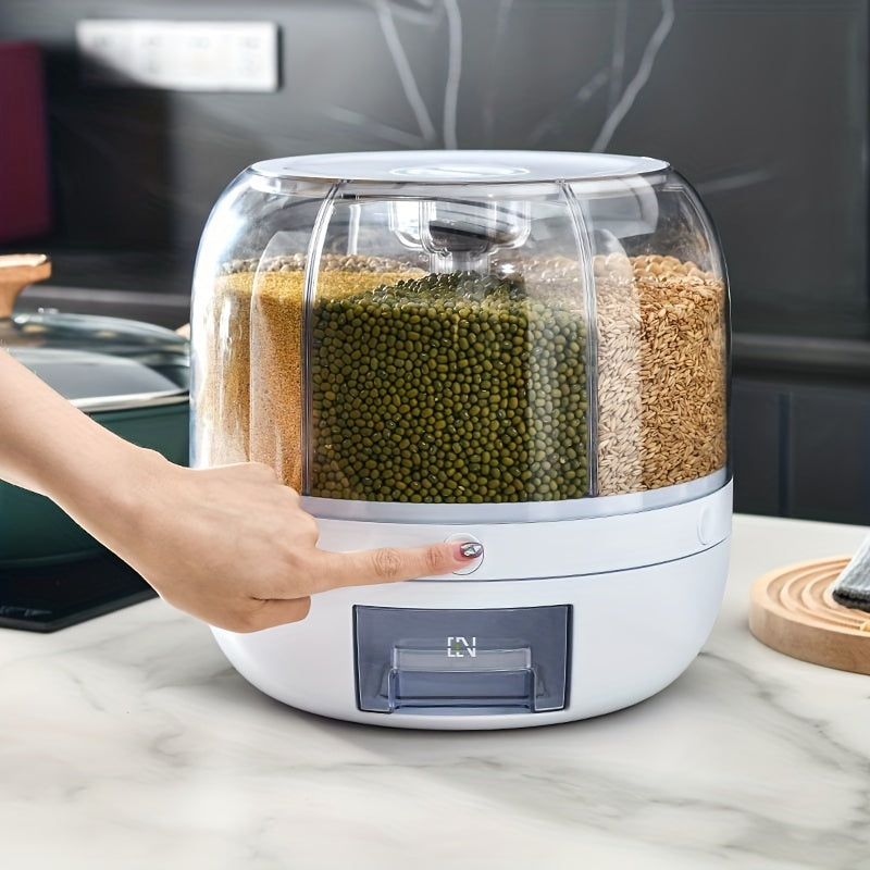 GrainGuard - Rotating Cereal Storage Box for an Organized Pantry