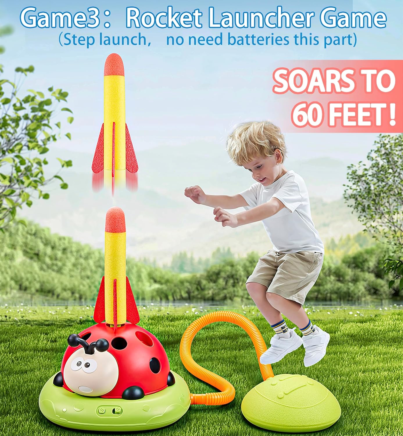 EchoLaunch - 3-in-1 Ring Toss & Rocket Launcher Game for Kids