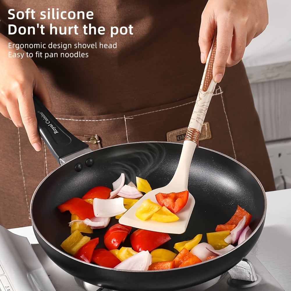 Premium Cooking - Silicone and Wood Kitchen Utensil Set
