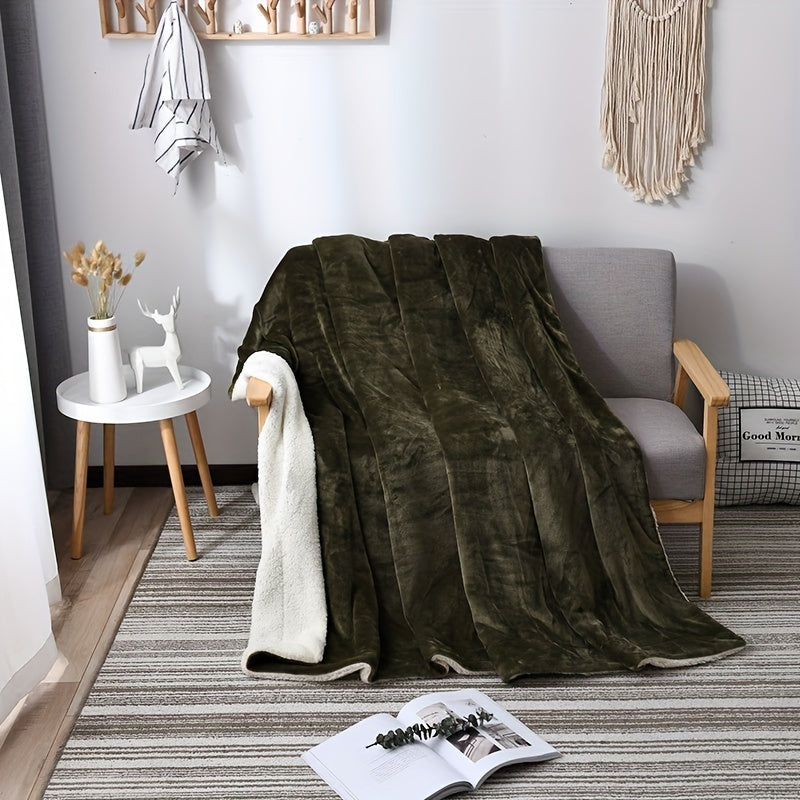 LuxeFlannel - Reversible Sherpa Throw Blanket for Ultimate Comfort