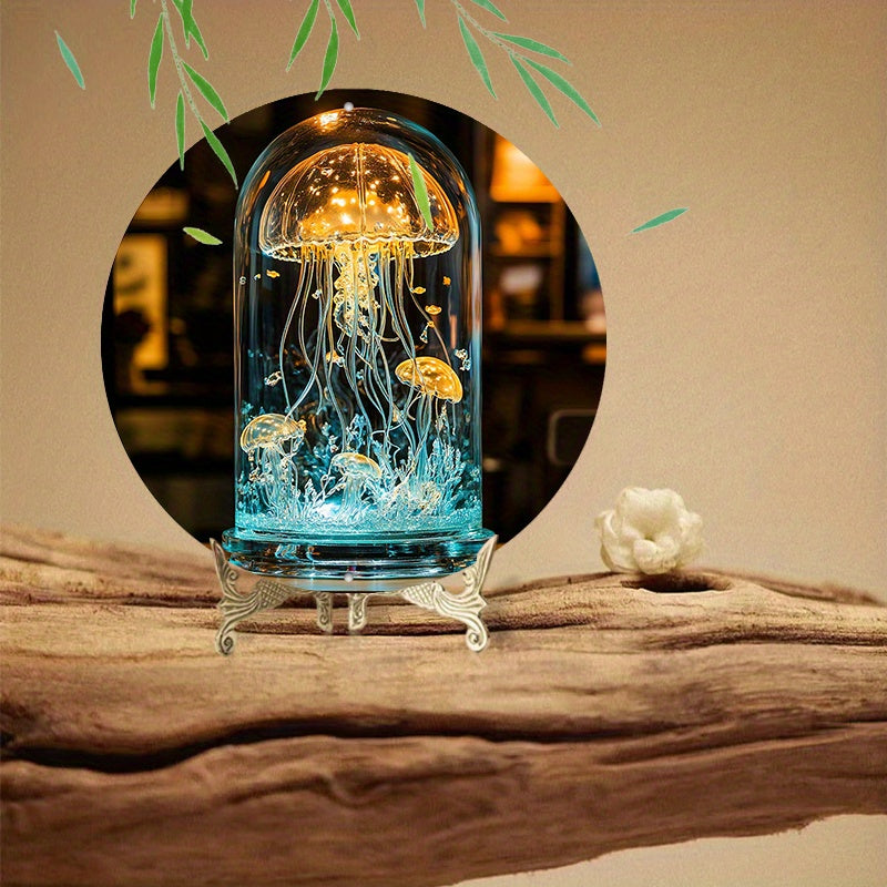 CrystalJelly Lamp - Artistic Glass Jellyfish Lamp