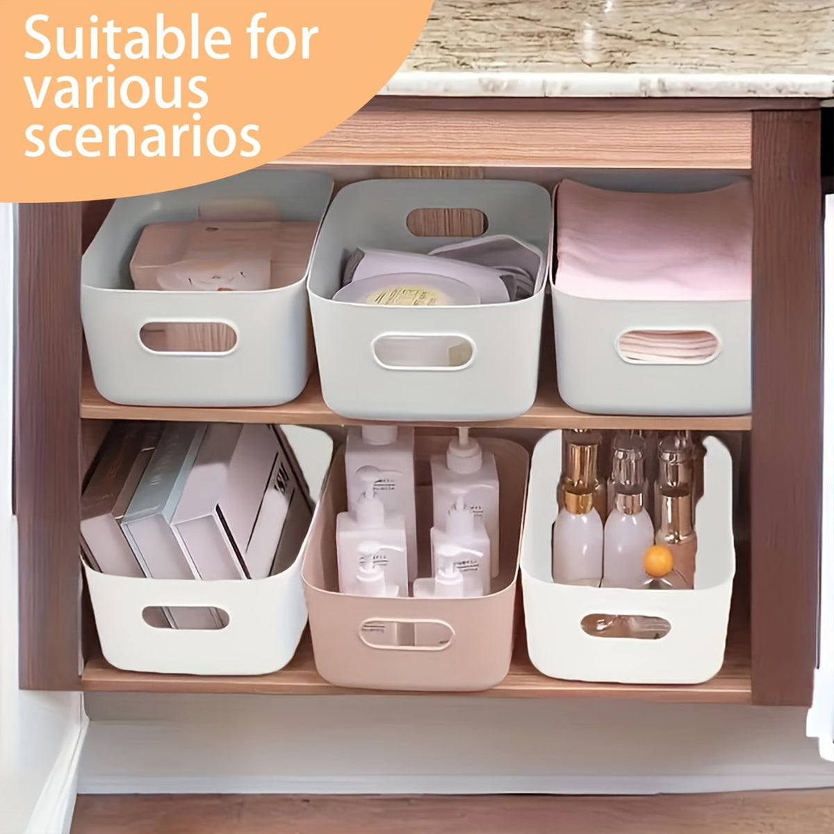 OrganiseerGemak - Set of 10 Wall-Mounted Storage Boxes for Cosmetics and Snacks