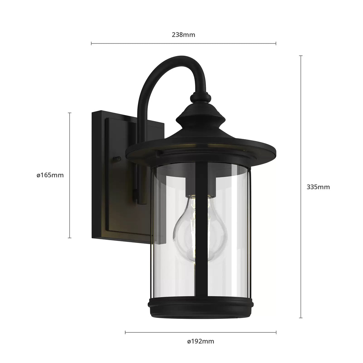 Zayn - Elegant Vintage-Style Outdoor Wall Lantern
