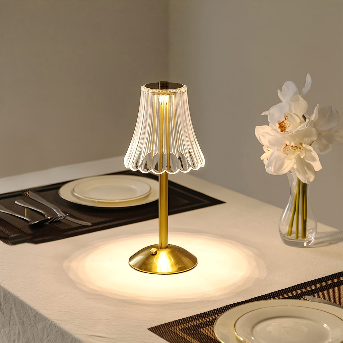 Crystaluxe - Crystal LED Table Lamp with Touch Control