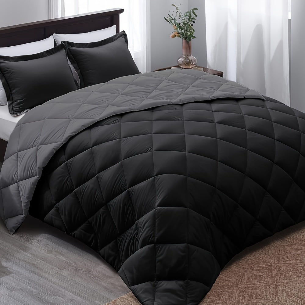 Reversible Duvet - Four-Season Comfort with Microfiber Filling