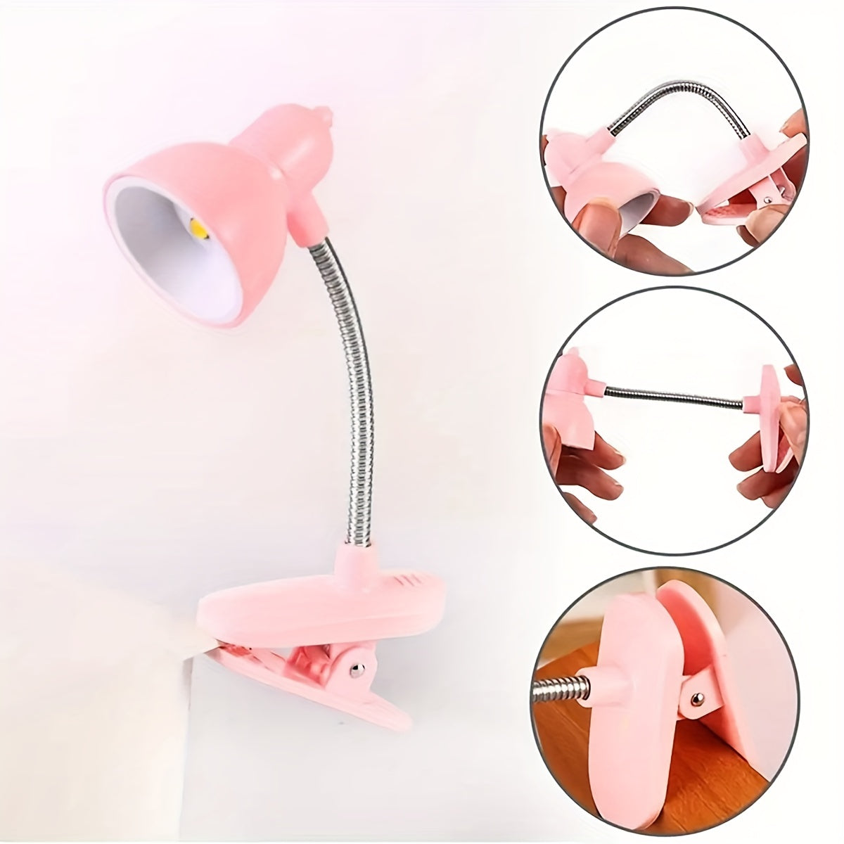 MiniGlow - Portable Clip-On Reading Lamp with Adjustable Arm