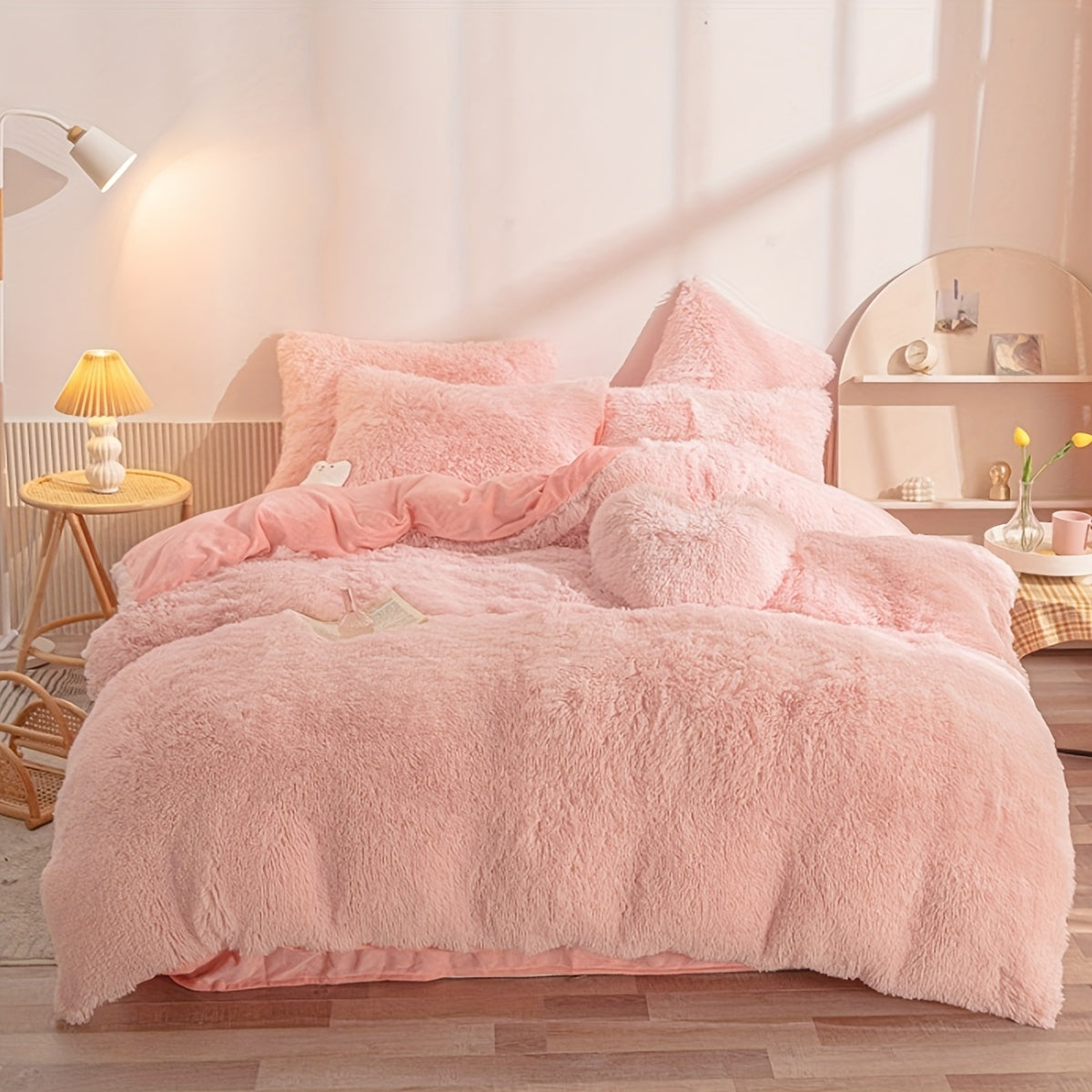 IndulgeNest - Ultra Soft Plush Duvet Cover Set with Zip Closure