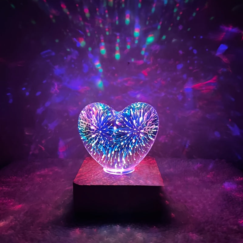 FireworkLight - 3D Heart LED Lamp for a Romantic Ambiance