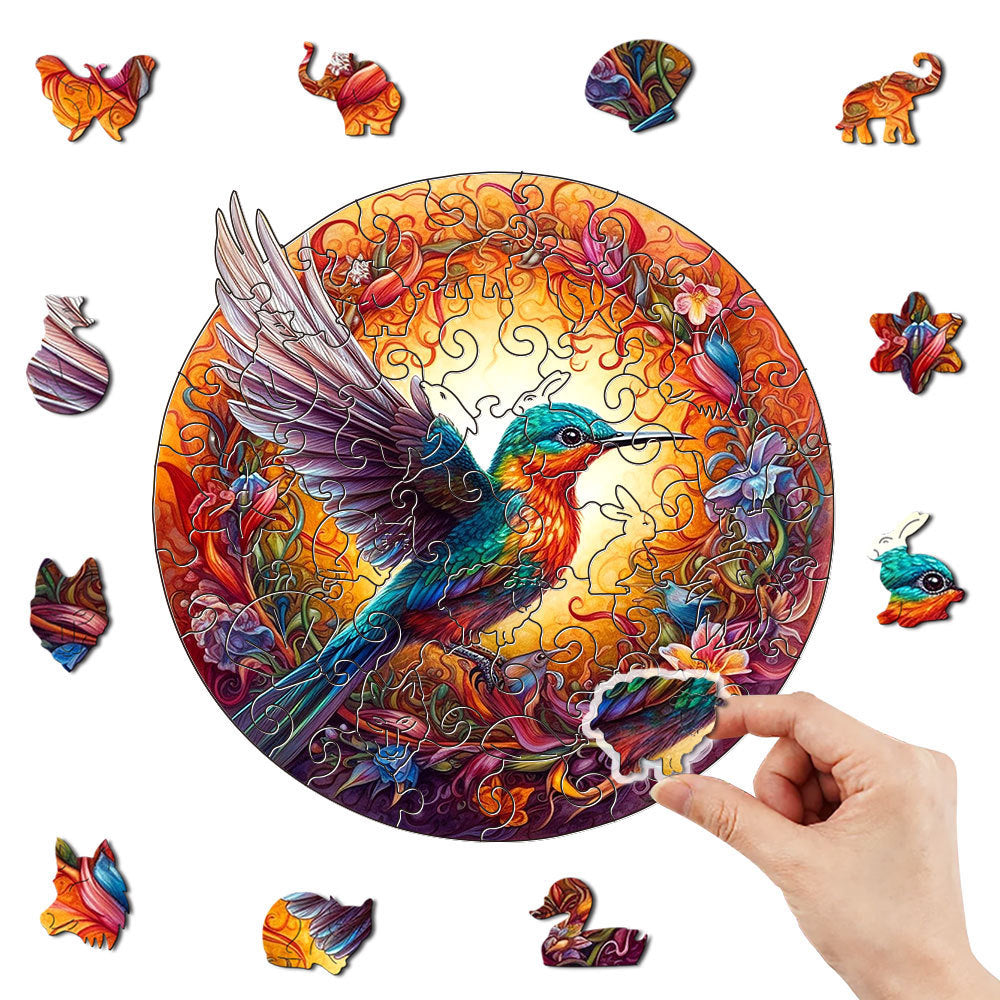WoodenPuzzle - Floating Hummingbird Wooden Art Jigsaw Puzzle