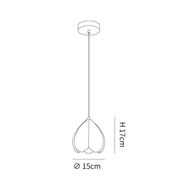 FlowerGlow - Elegant Cream Pendant Light for a Warm Interior