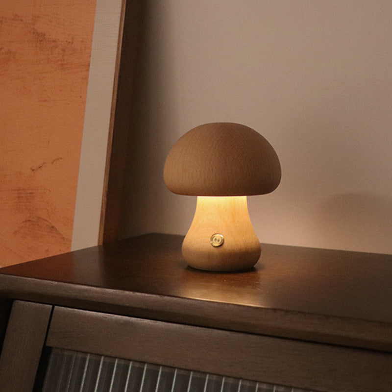 Faunwood - Wireless Wooden Mushroom LED Night Light