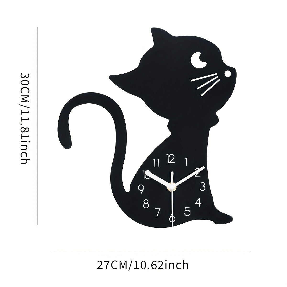 ModernPaws - Cat Silhouette Wall Clock