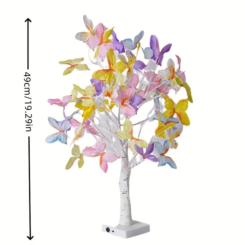 GlowBirch - Decorative Birch & Butterfly LED Lamp