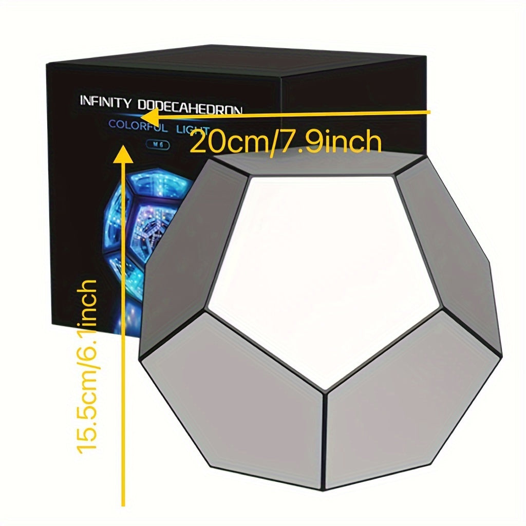 InfinityGlow - 3D Infinity Dodecahedron Lamp with RGB Lighting