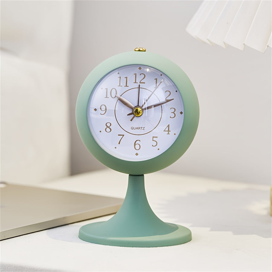 CartoonGlow Clock - Luxury Analog Alarm Clock with Golden Hands