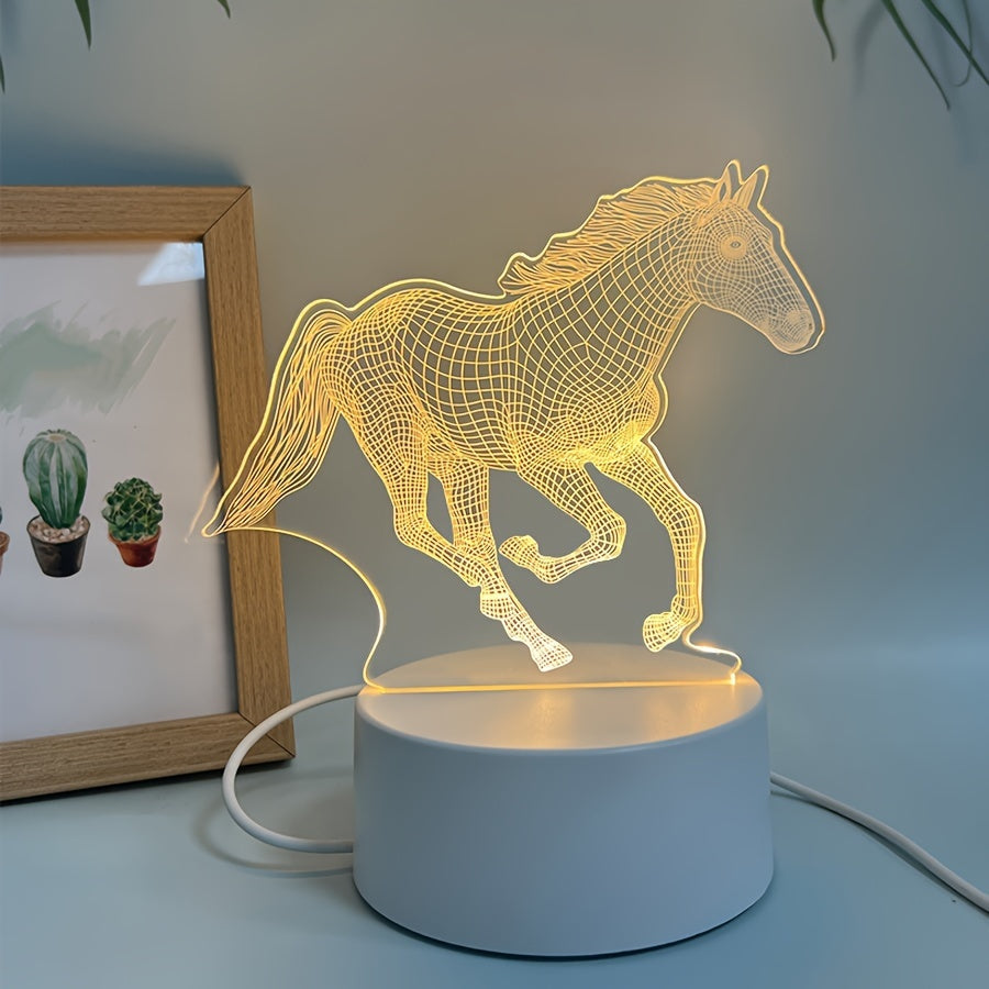 EquineGlow - Geometric Horse LED Night Light