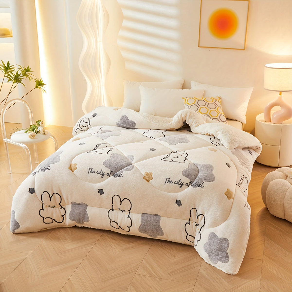 FloralDream - Soft Winter Fleece Duvet with Floral Print