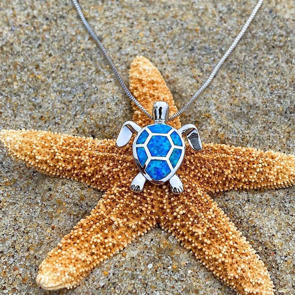 Mila - Parure tortue marine, collier et boucles