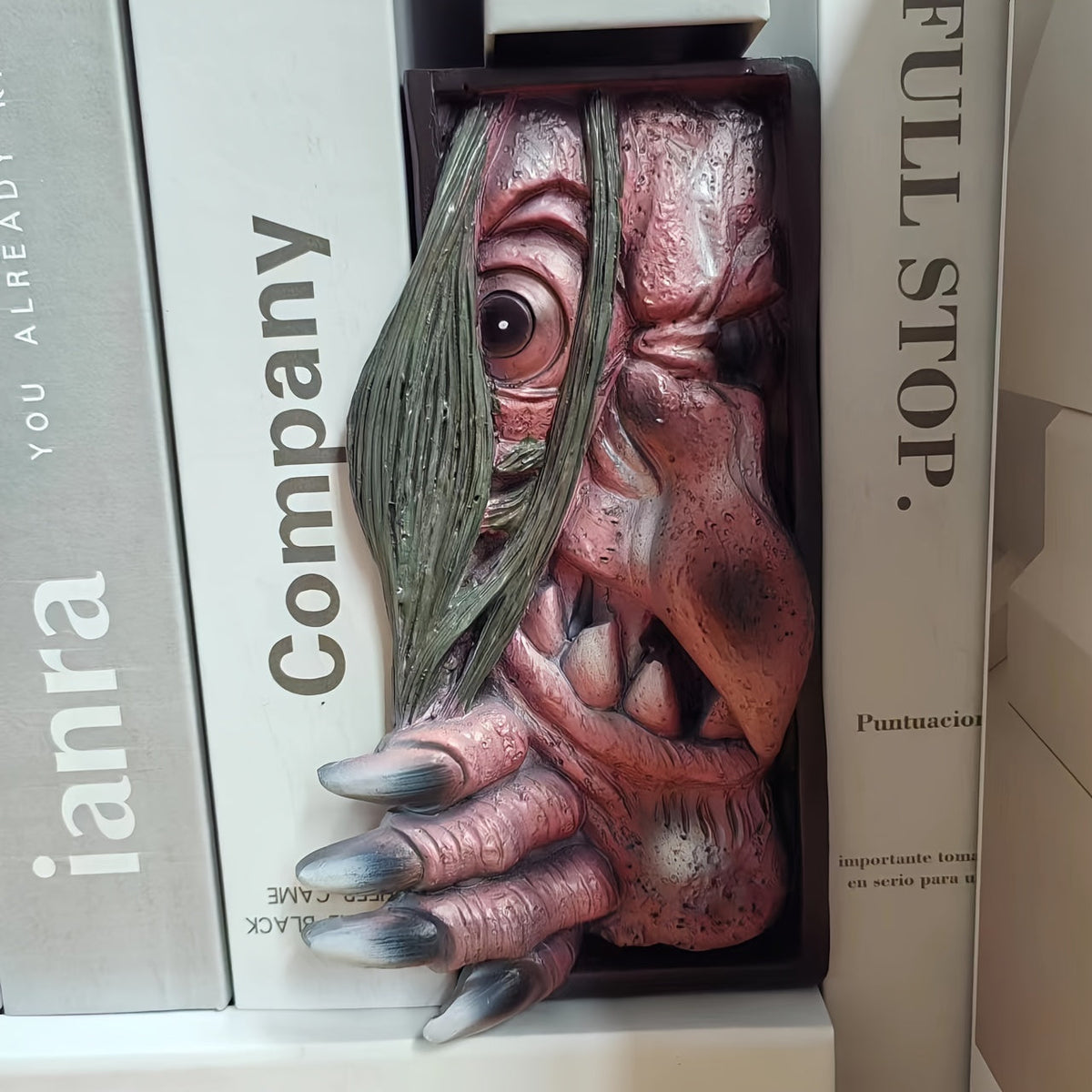 MonsterBookend - Unique Monster Bookend in Black and Gray Resin
