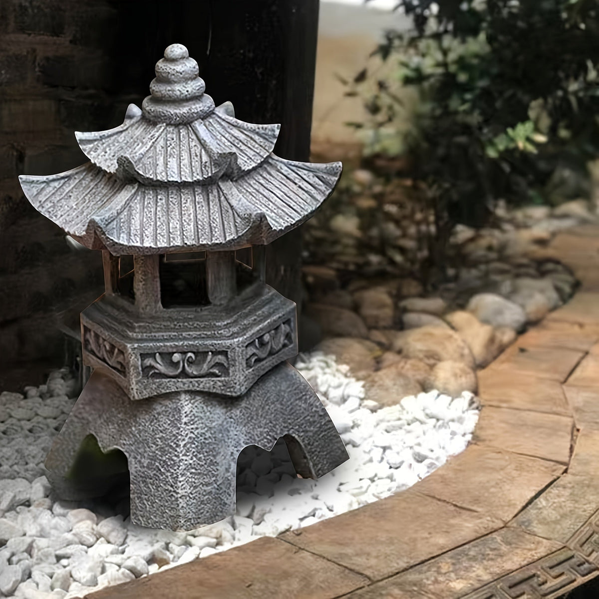 Uharmo Lantern - Solar Zen Garden Lantern