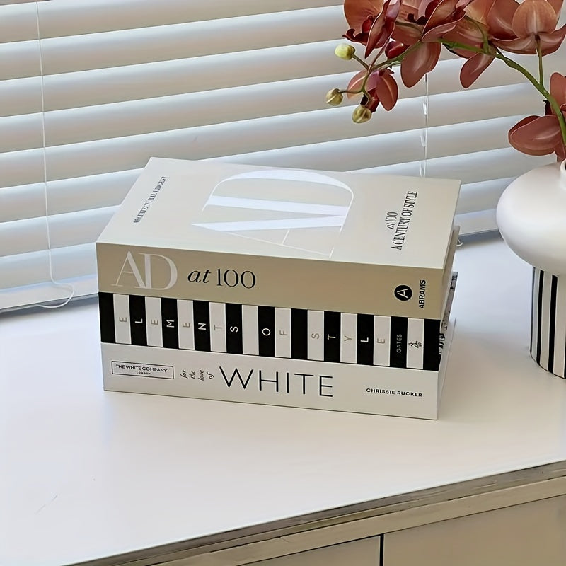 ChicDecor - Set of 3 Elegant Decorative Books for Your Home