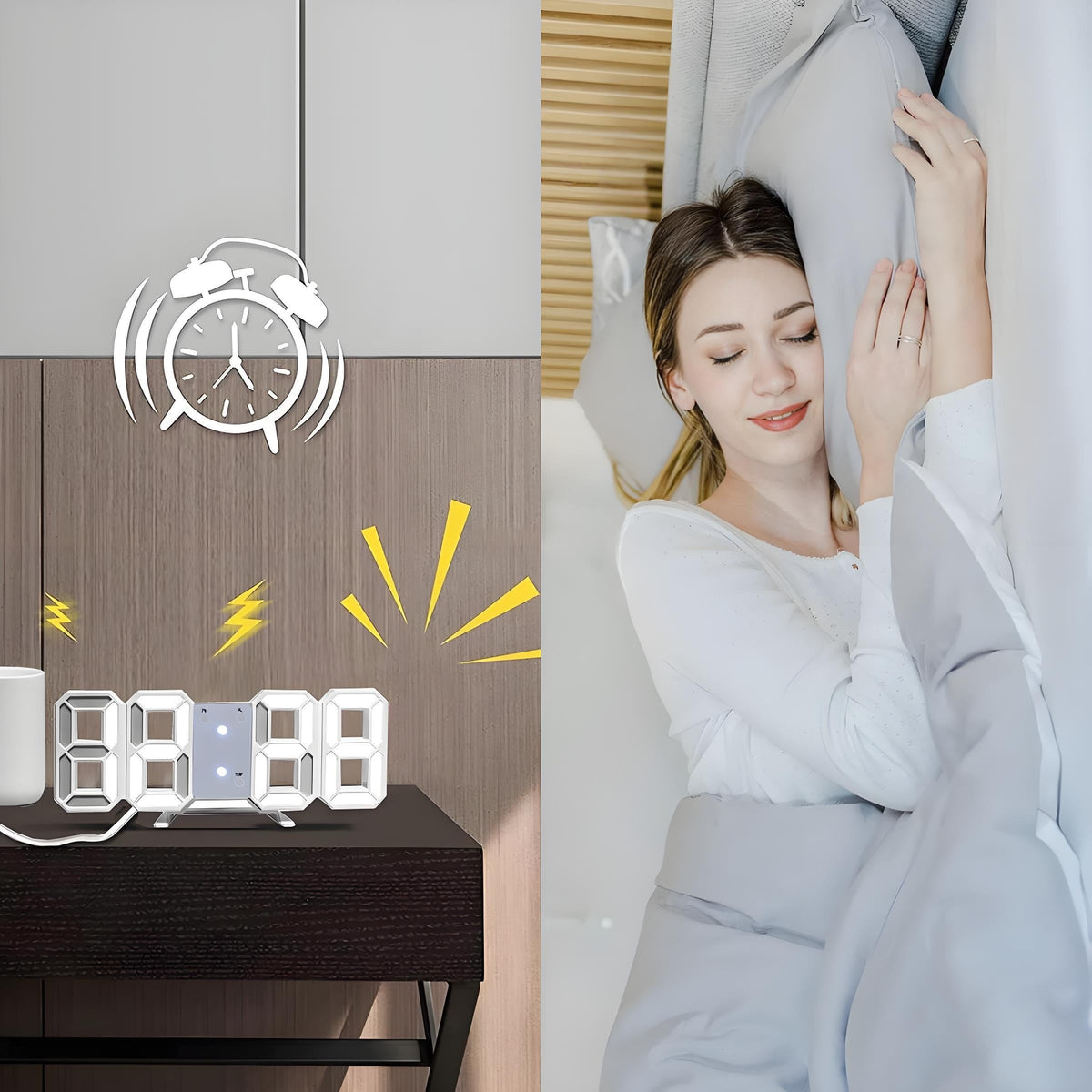 DigiTime Clock - 3D LED Clock with Calendar and Temperature Display