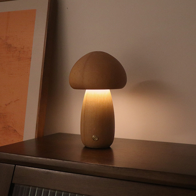 Faunwood - Wireless Wooden Mushroom LED Night Light