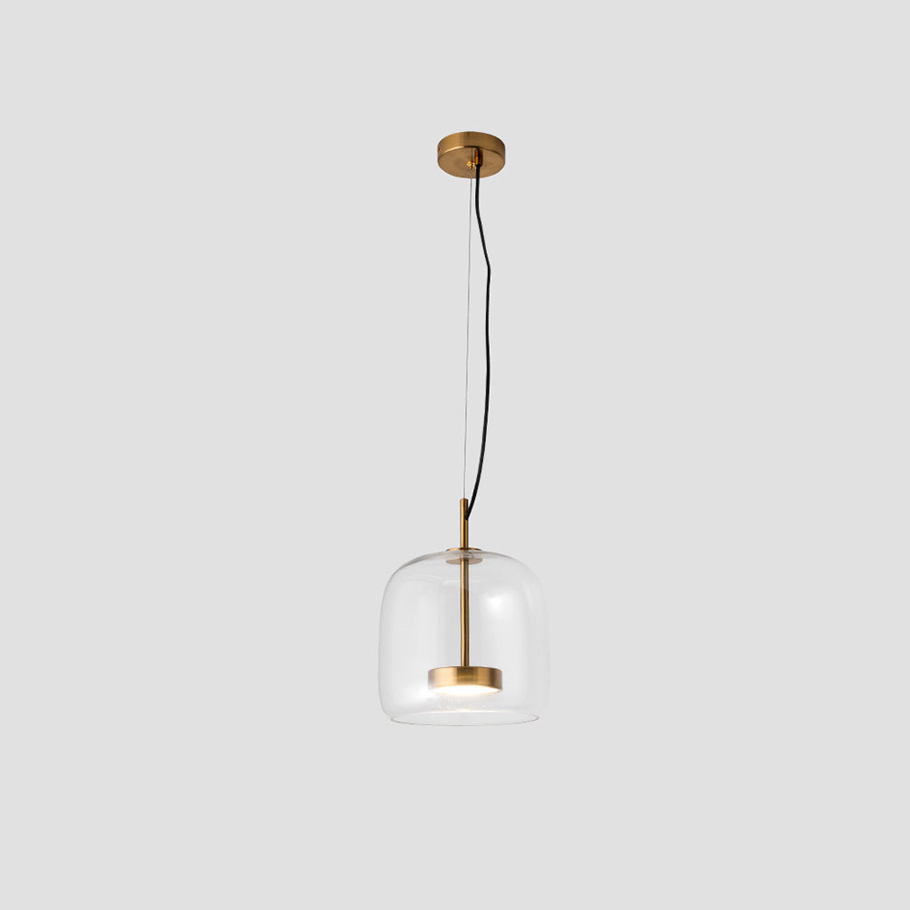 Hailie LED - Amber Glass Pendant Light for Ambient Lighting