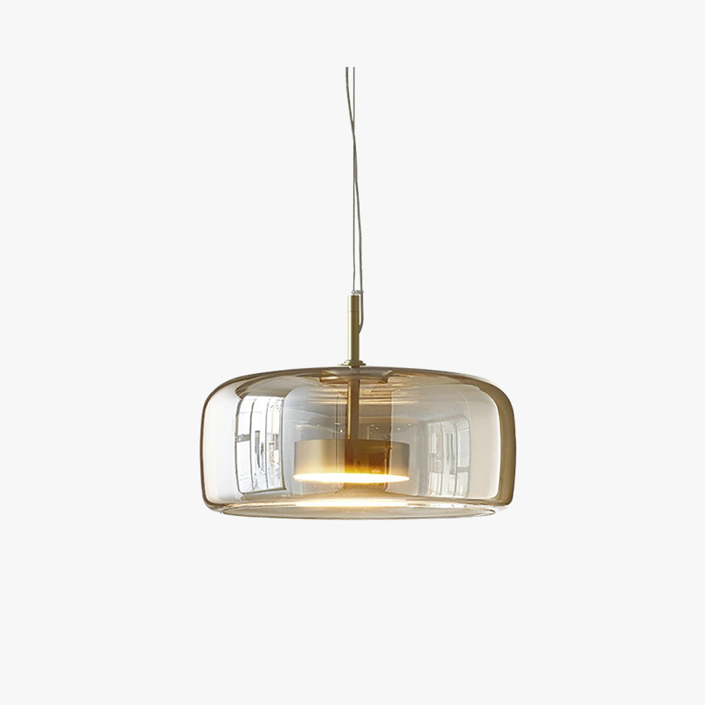 Hailie LED - Amber Glass Pendant Light for Ambient Lighting