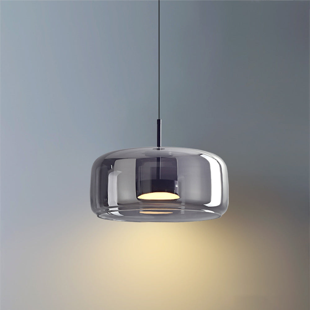 Hailie LED - Amber Glass Pendant Light for Ambient Lighting