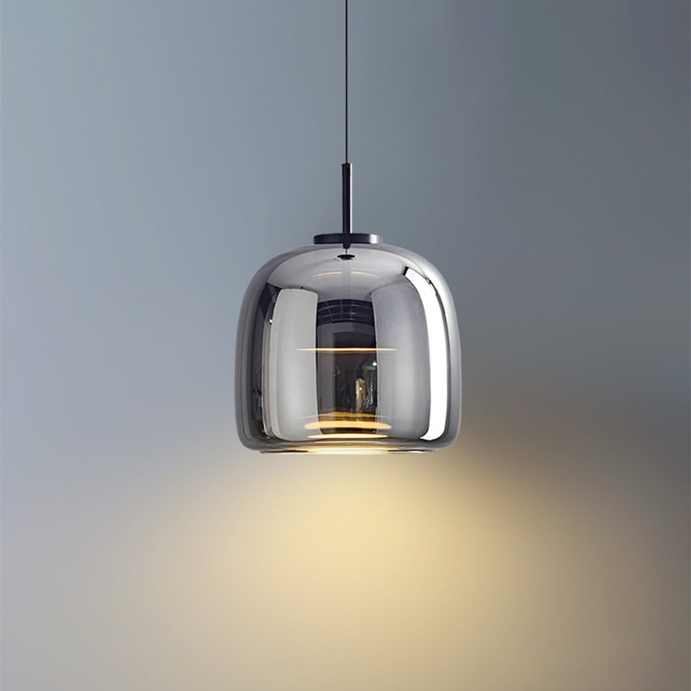 Hailie LED - Amber Glass Pendant Light for Ambient Lighting