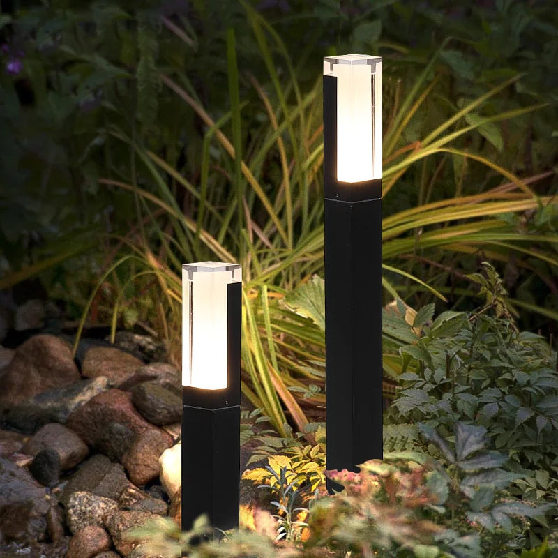 LumiHerbe - Borne LED de Jardin Étanche pour Extérieur