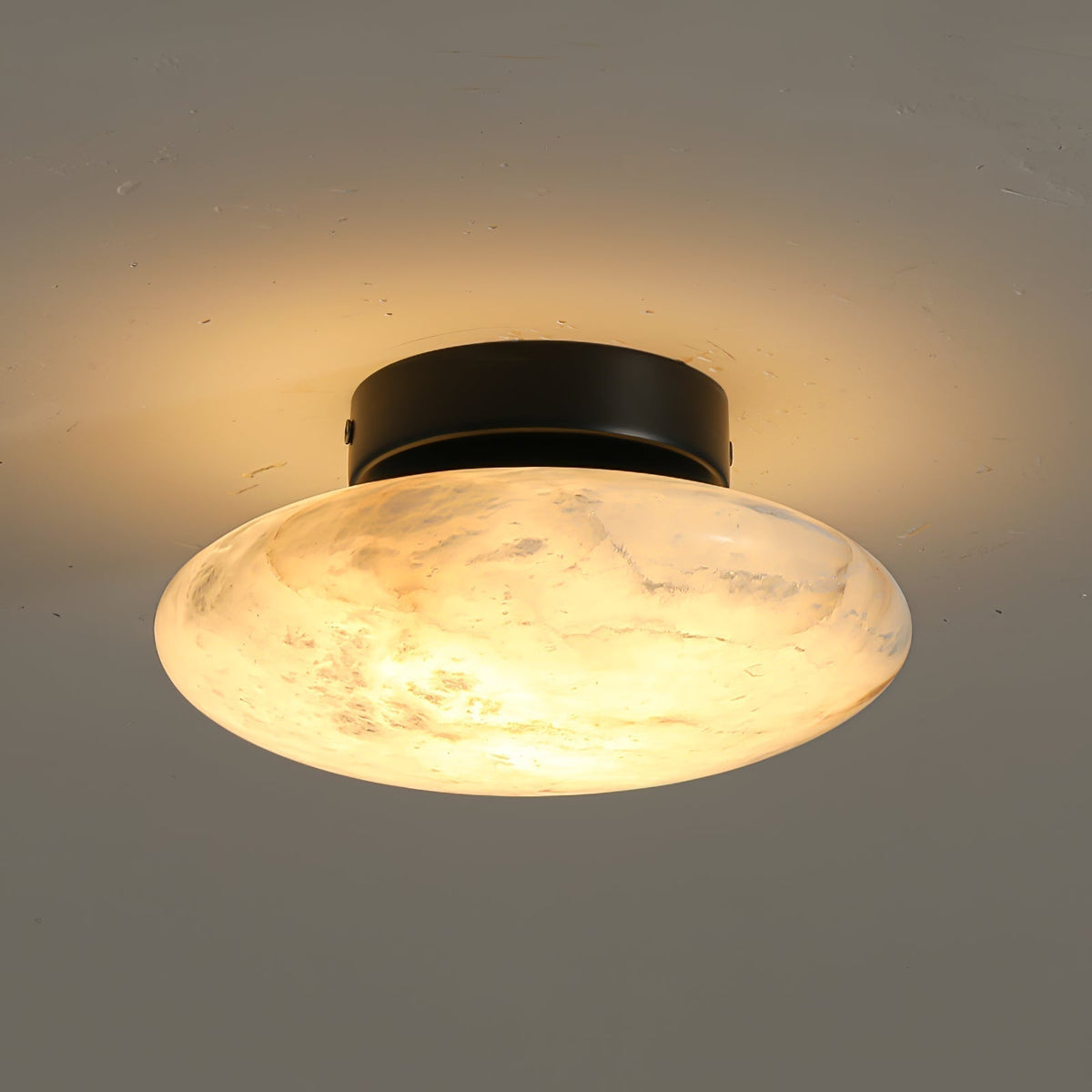 LumiereWand - Minimalist Alabaster and Brass Wall Sconce