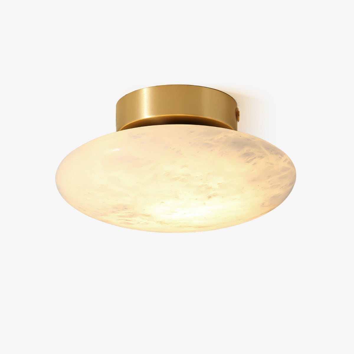 LumiereWand - Minimalist Alabaster and Brass Wall Sconce