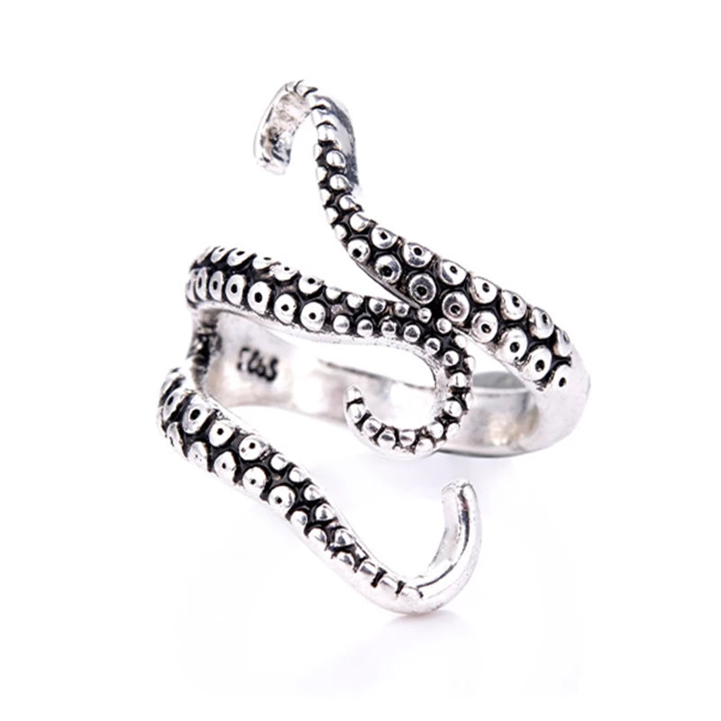Lotte - Bague tentacule en argent réglable