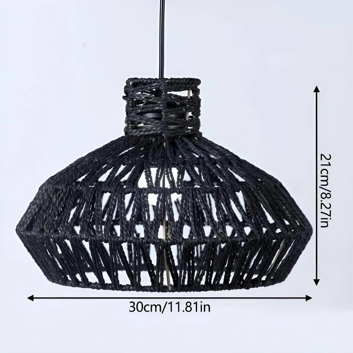 AntiqueWeave - Handwoven Vintage Rattan Pendant Light