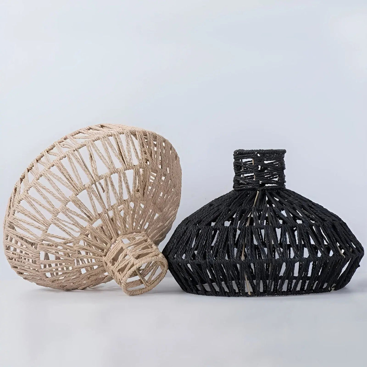 AntiqueWeave - Handwoven Vintage Rattan Pendant Light